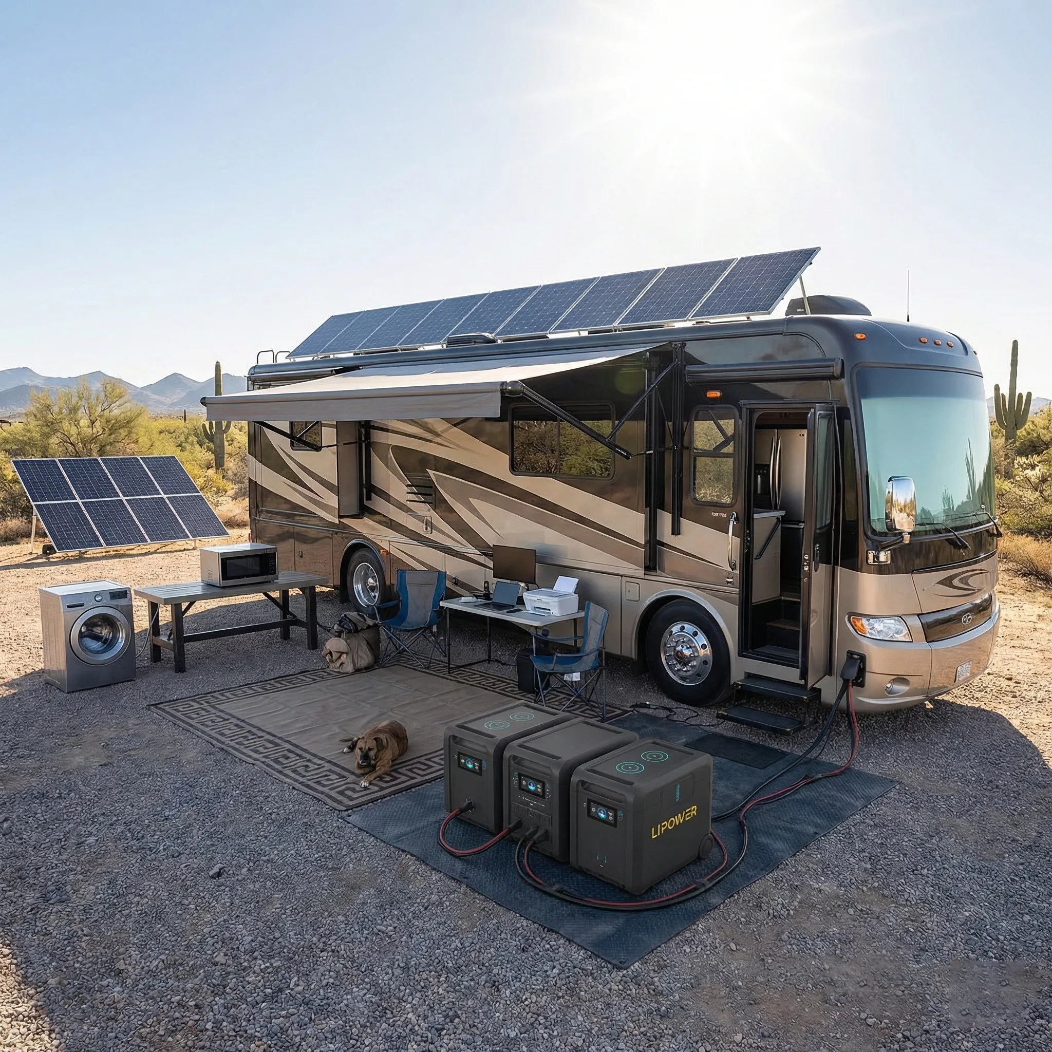 Vollzeit-Wohnmobil-Leben komplett Off-Grid